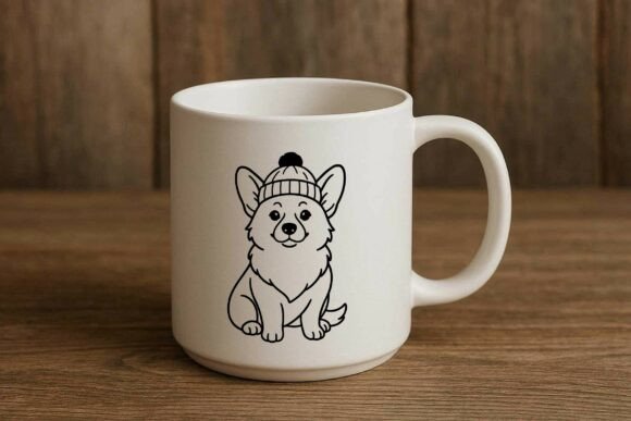 Corgi Wearing Beanie Silhouette Vector Review