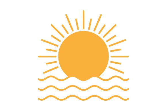 Free Summer Sun with Waves Clipart Review