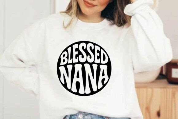 Retro Blessed Nana SVG PNG T-Shirt