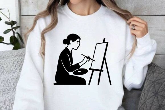Review: Female Artist SVG PNG Clipart Vector for Embroidery