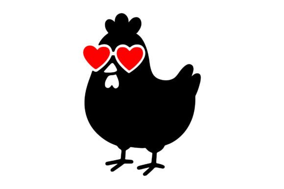 Review: Funny Chicken with Heart Sunglass SVG