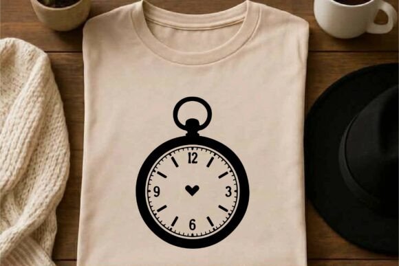 Vintage Clock Clipart Vector Design Review