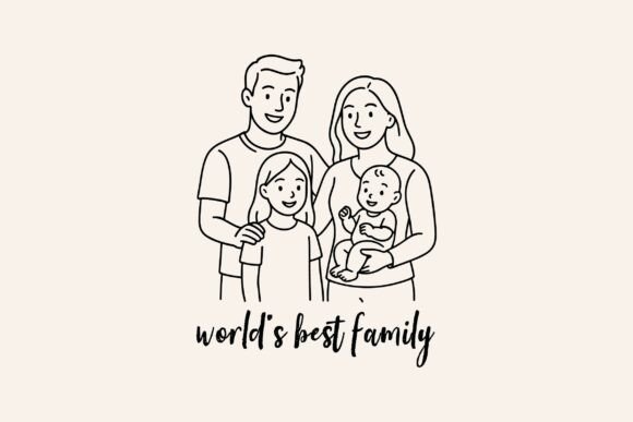 World s Best Family SVG T-shirt Design